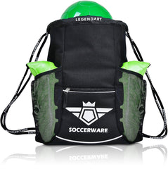 Soccer Bag Backpack - Fits Soccer Gear Ball, Shin Guards, Shoes