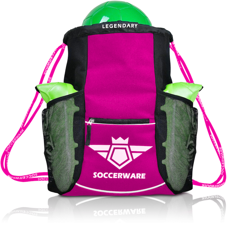 Soccer Bag Backpack Fits Soccer Gear Ball Shin Guards Shoes Cleats Soccerware USA